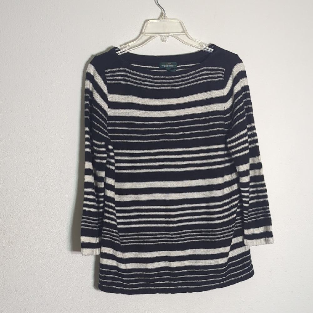 Ralph Lauren Jeans Womens Sweater Linen Cotton Quiet Luxury Old‎ Money Chic XL
